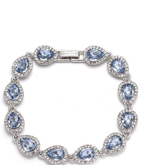 givenchy silver tone crystal flex bracelet|givenchy bracelet with swarovski stones.